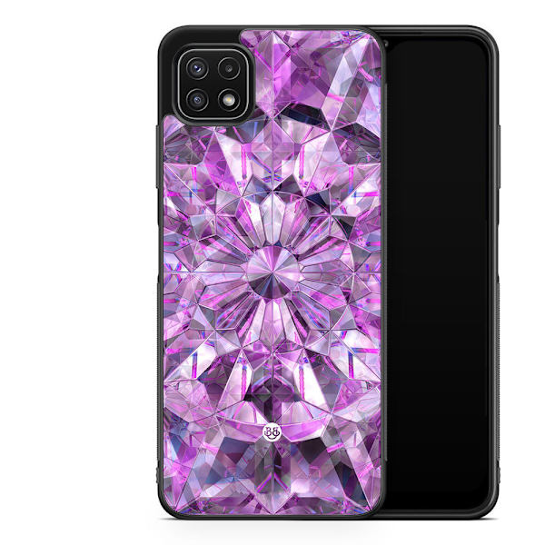 Bjornberry Skal Samsung Galaxy A22 5G -Lila Kristaller
