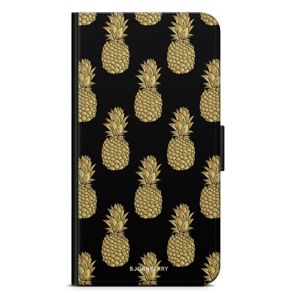 Bjornberry Plånboksfodral iPhone 5/5s/SE - Guldiga Ananas