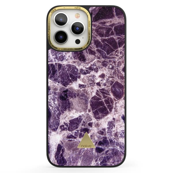 Naive iPhone 13 Pro Max Skal - Lila Marmor