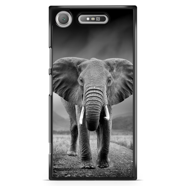 Bjornberry Sony Xperia XZ1 Compact Skal - Svart/Vit Elefant