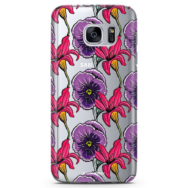 Bjornberry Samsung Galaxy S6 Edge TPU Skal -Blommor