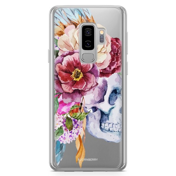 Bjornberry Skal Hybrid Samsung Galaxy S9+ - Döskalle Blommor