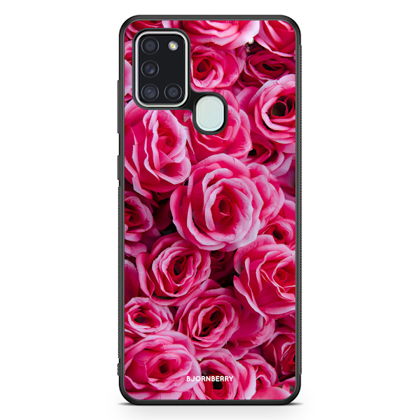 Bjornberry Skal Samsung Galaxy A21s - Röda Rosor