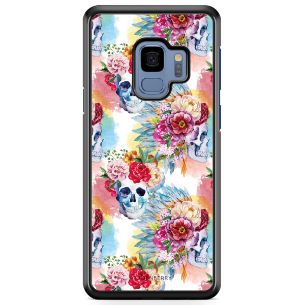 Bjornberry Skal Samsung Galaxy S9 - Dödskallar & Blommor