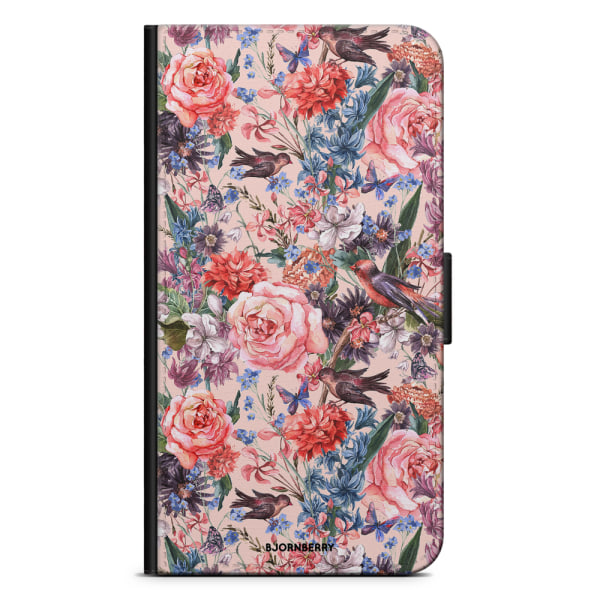 Bjornberry Plånboksfodral iPhone XS MAX - Fåglar & Blommor