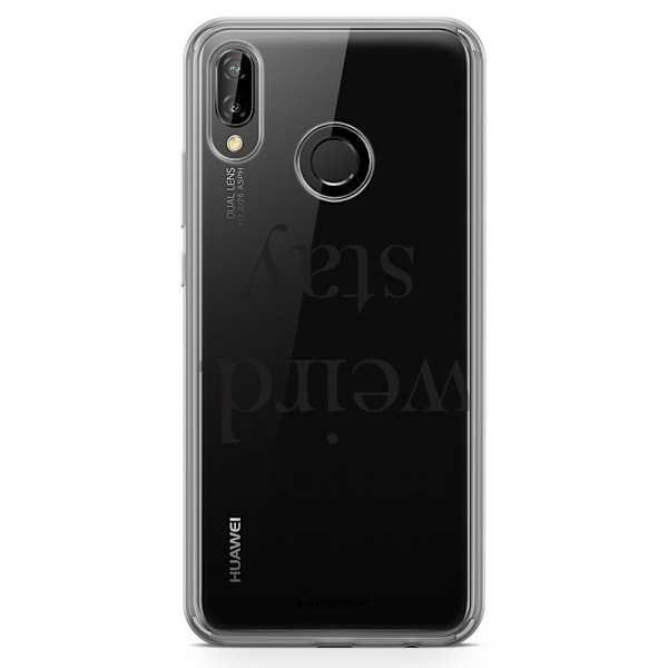 Bjornberry Hybrid Skal Huawei P20 Lite - STAY WEIRD Svart