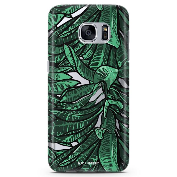 Bjornberry Samsung Galaxy S6 Edge TPU Skal -Tropiska Löv