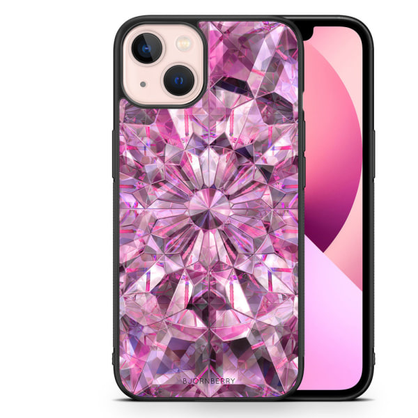 Bjornberry Skal iPhone 13 - Rosa Kristaller