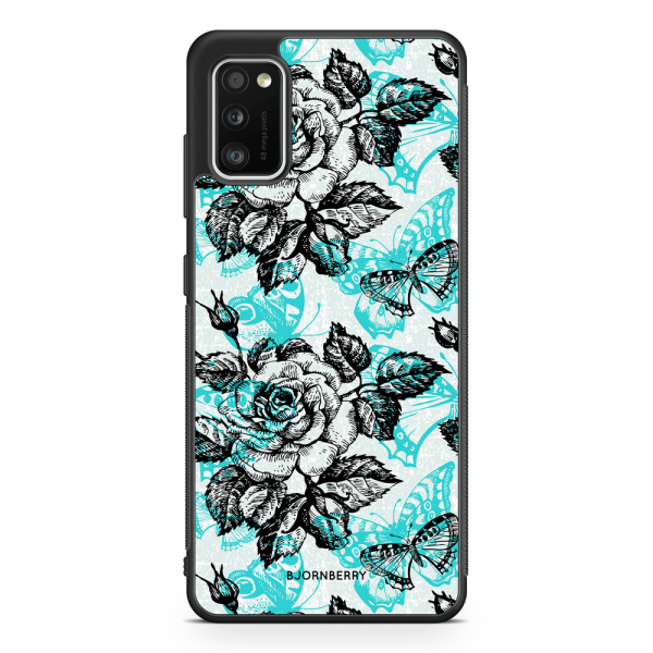 Bjornberry Skal Samsung Galaxy A41 - Fjärilar & Rosor