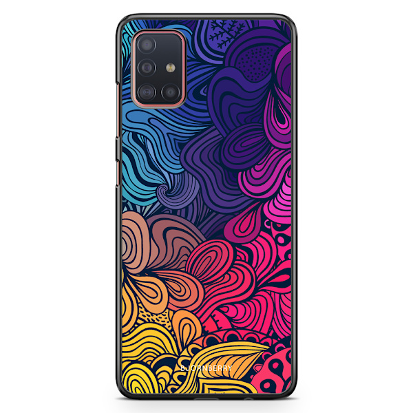 Bjornberry Skal Samsung Galaxy A51 - Retro Blommor