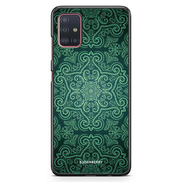 Bjornberry Skal Samsung Galaxy A51 - Grön Retromönster