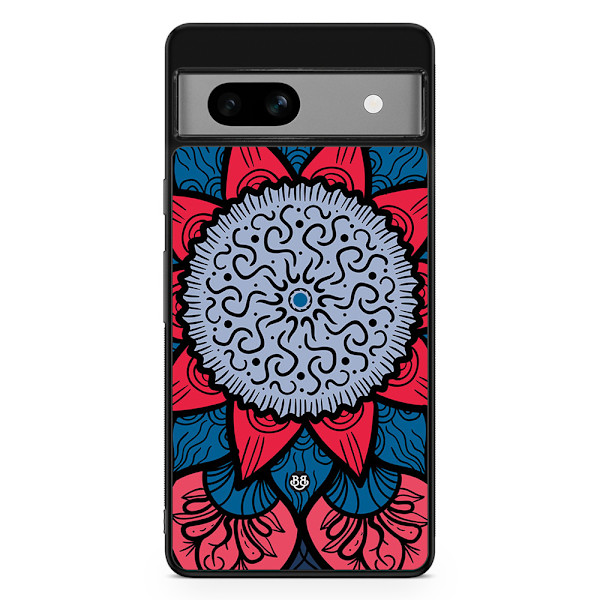 Bjornberry Google Pixel 7a Skal - Blå Mandala