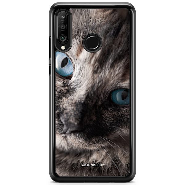 Bjornberry Hårdskal Huawei P30 Lite - Katt Blå Ögon