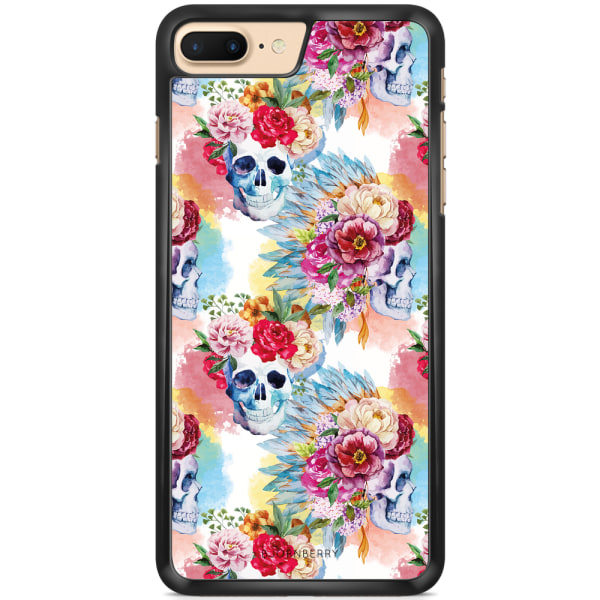 Bjornberry Skal iPhone 7 Plus - Dödskallar & Blommor