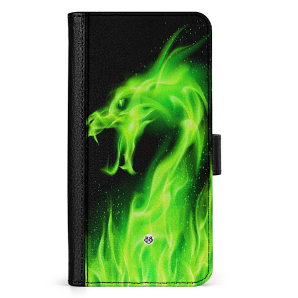Bjornberry iPhone 15 Plus Fodral - Grön Flames Dragon