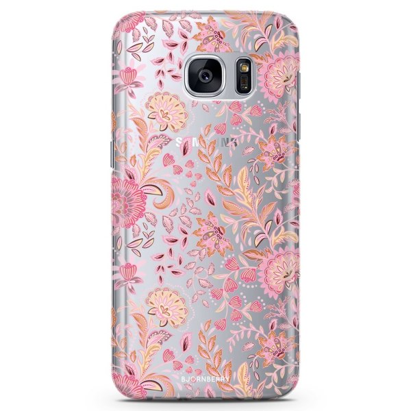 Bjornberry Samsung Galaxy S7 Edge TPU Skal -Fantasy Flowers