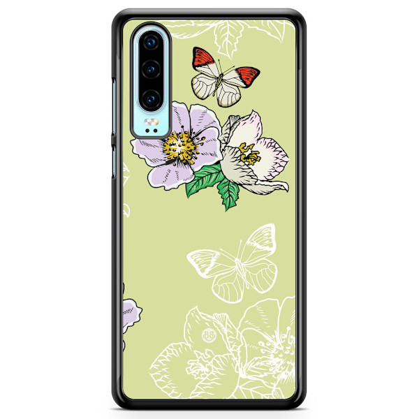 Bjornberry Hårdskal Huawei P30 - Fjärilsblomma