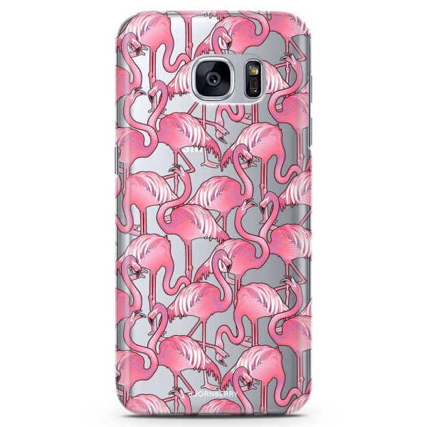 Bjornberry Samsung Galaxy S7 Edge TPU Skal -Flamingos