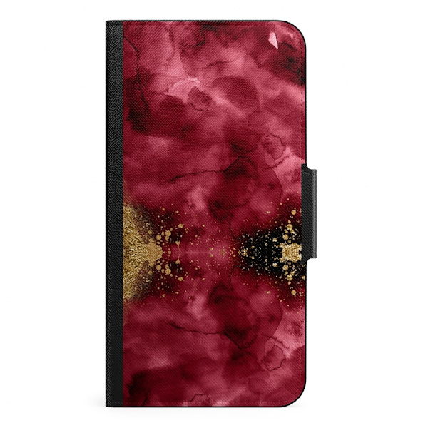 Naive iPhone 13 Mini Plånboksfodral - Burgendy Shimmer