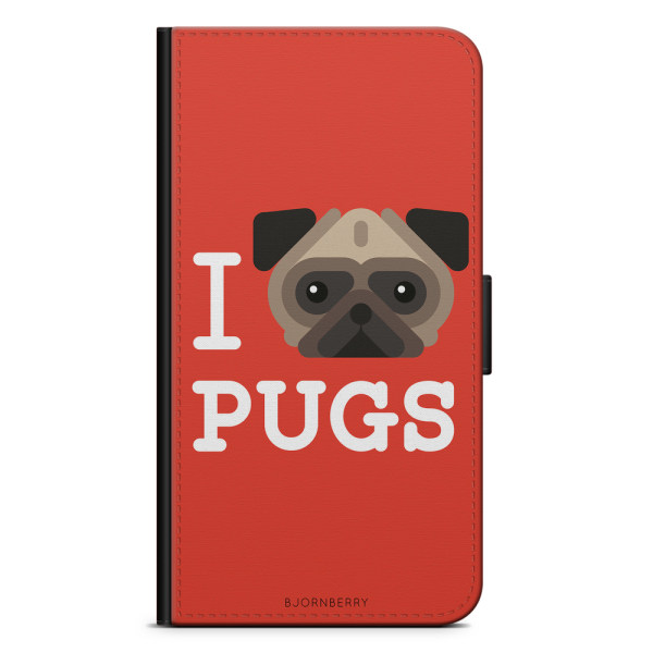 Bjornberry Fodral Samsung Galaxy A6+ (2018)-I Love Pugs