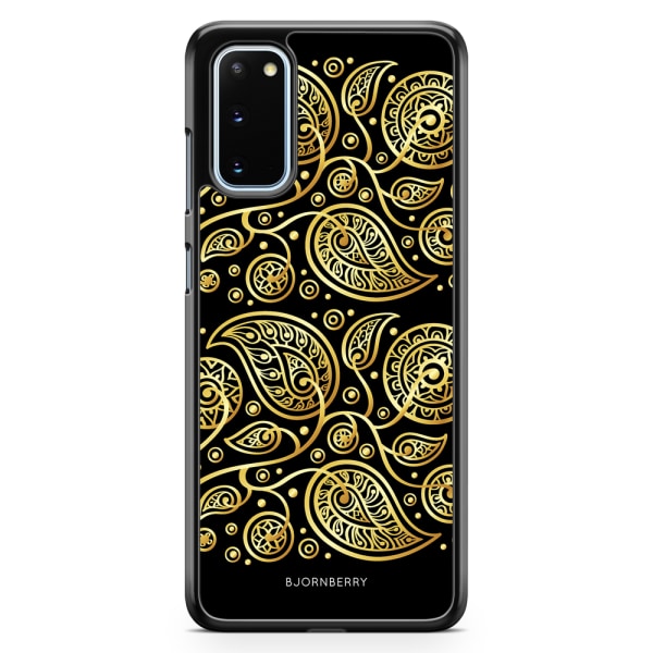 Bjornberry Skal Samsung Galaxy S20 - Guld Blommor