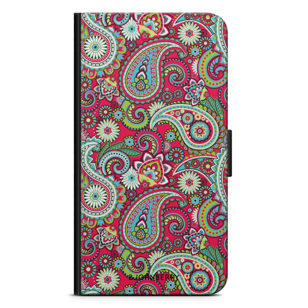 Bjornberry Fodral Motorola Moto G6 Plus - Röd Paisley