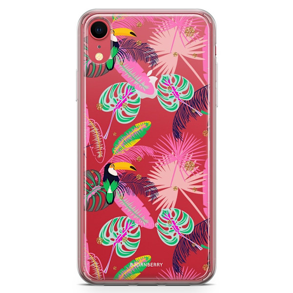 Bjornberry Hybrid Skal iPhone XR  - Tropical Pattern
