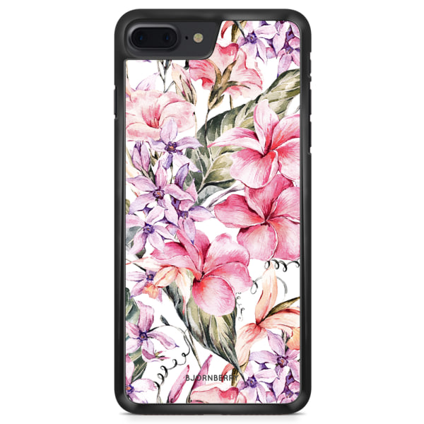 Bjornberry Skal iPhone 8 Plus - Vattenfärg Blommor