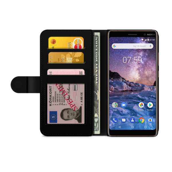 Bjornberry Plånboksfodral Nokia 7 Plus - Aurora