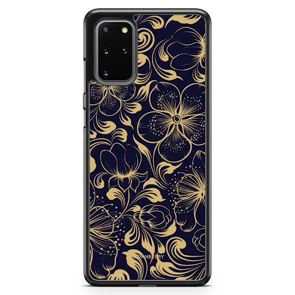 Bjornberry Skal Samsung Galaxy S20 Plus - Mörkblå Blommor