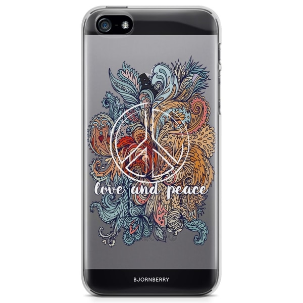 Bjornberry iPhone 5/5S/SE TPU Skal - Love and peace