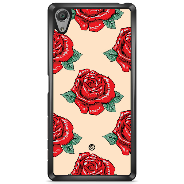 Bjornberry Skal Sony Xperia L1 - Rosor Mönster