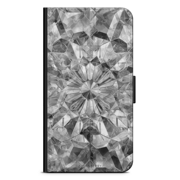 Bjornberry Plånboksfodral iPhone 13 Mini - Grå Kristaller