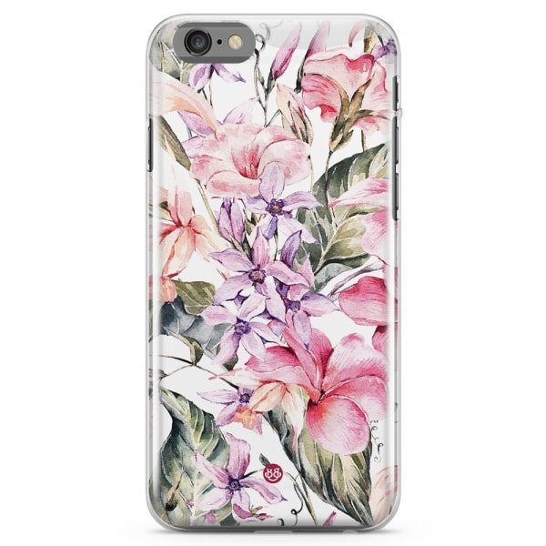 Bjornberry iPhone 6/6s TPU Skal - Vattenfärg Blommor