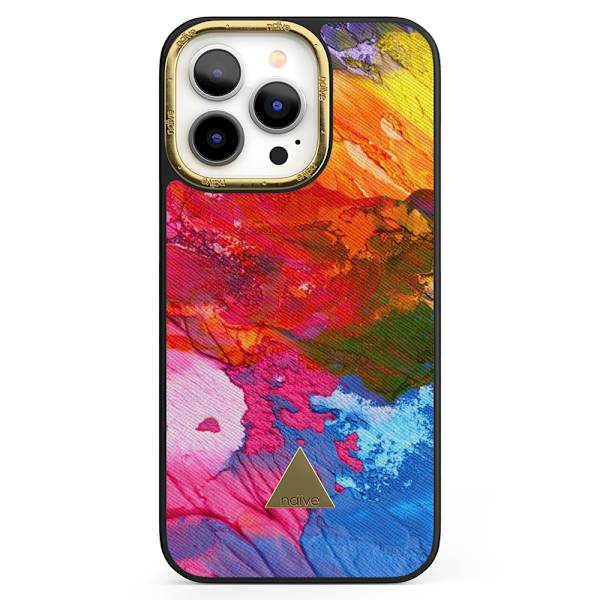 Naive iPhone 13 Pro Skal - Rainbow Ink