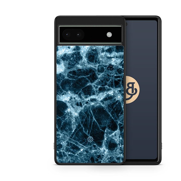 Bjornberry Skal Google Pixel 6a - Blå Marmor