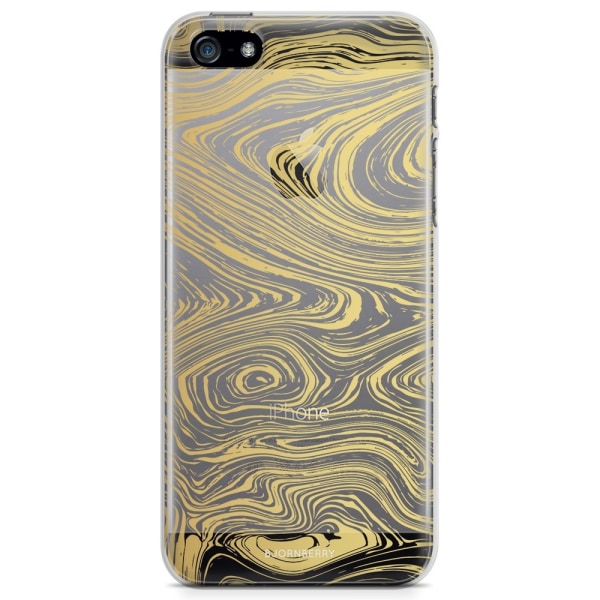 Bjornberry iPhone 5/5S/SE (2016) TPU Skal - Guld Marmor