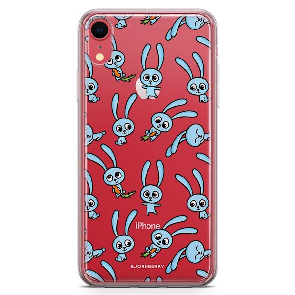 Bjornberry Hybrid Skal iPhone XR  - Blå kaniner