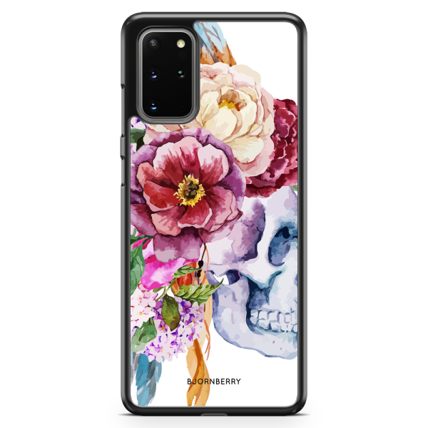 Bjornberry Skal Samsung Galaxy S20 Plus - Dödskalle Blommor