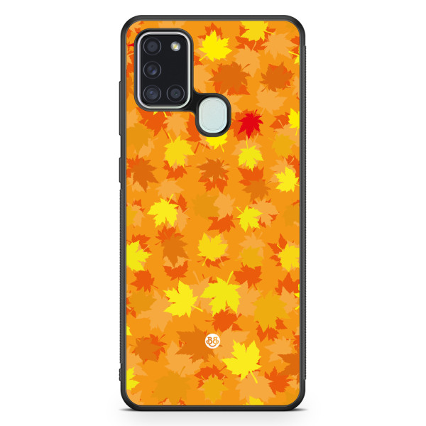 Bjornberry Skal Samsung Galaxy A21s - Orange/Röda Löv