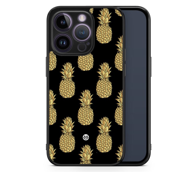 Bjornberry Skal iPhone 14 Pro -Guldiga Ananas