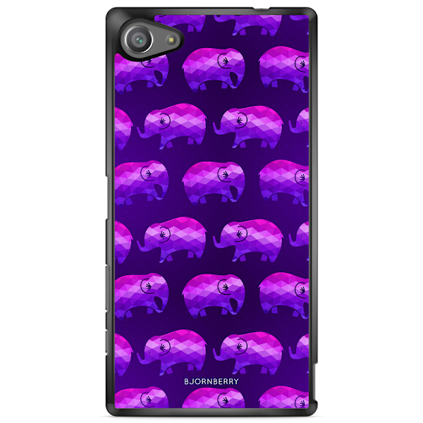 Bjornberry Skal Sony Xperia Z5 Compact - Lila Elefanter