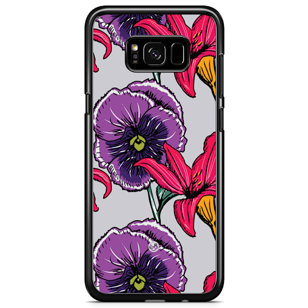 Bjornberry Skal Samsung Galaxy S8 Plus - Lila/Cerise Blomster