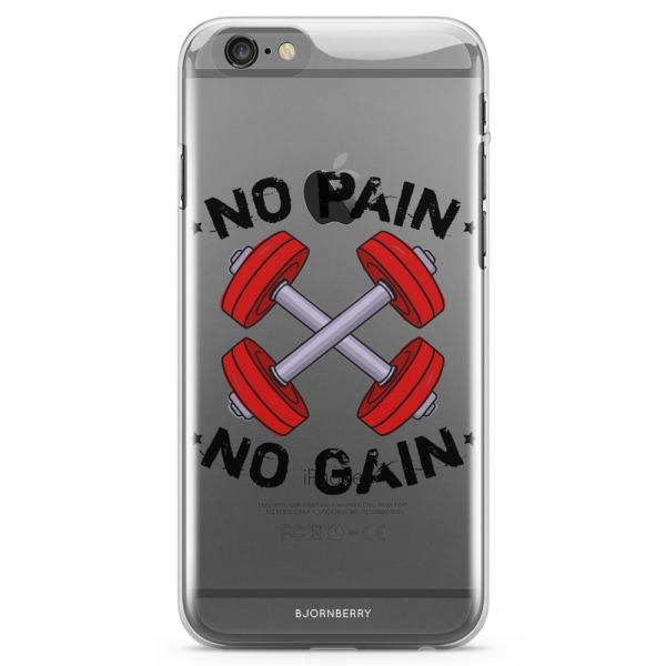 Bjornberry iPhone 6 Plus/6s Plus TPU Skal - No Pain No Gain