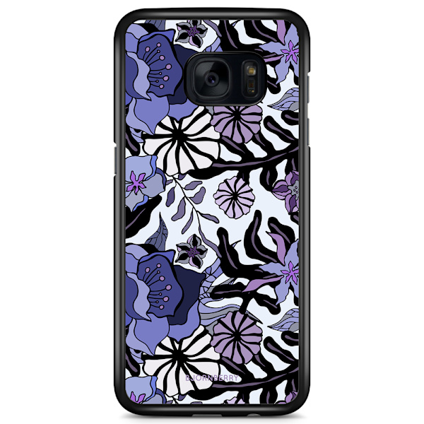 Bjornberry Skal Samsung Galaxy S7 Edge - Lila Blommor