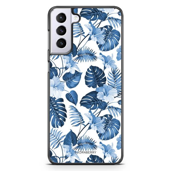 Bjornberry Skal Samsung Galaxy S21 Plus - Blå Blommor
