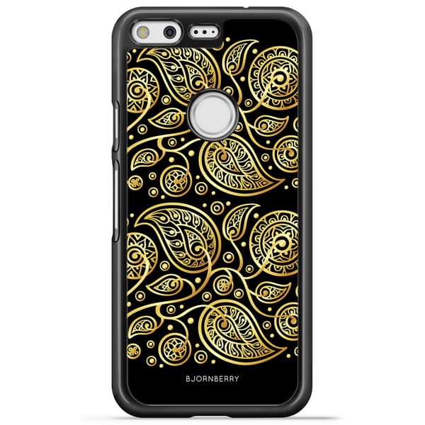 Bjornberry Skal Google Pixel - Guld Blommor