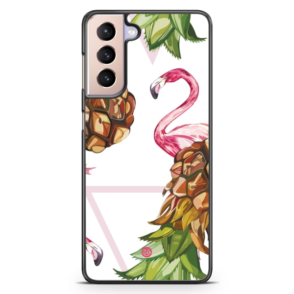 Bjornberry Skal Samsung Galaxy S21 - Ananas & Flamingo