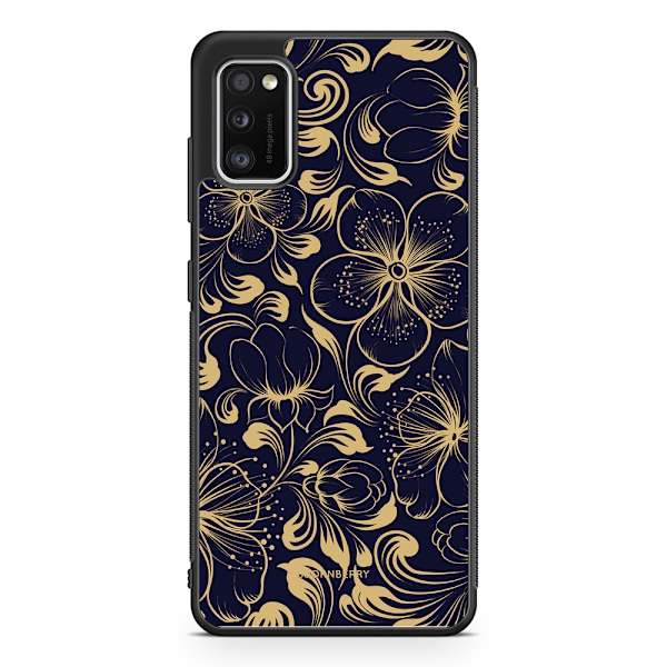 Bjornberry Skal Samsung Galaxy A41 - Mörkblå Blommor