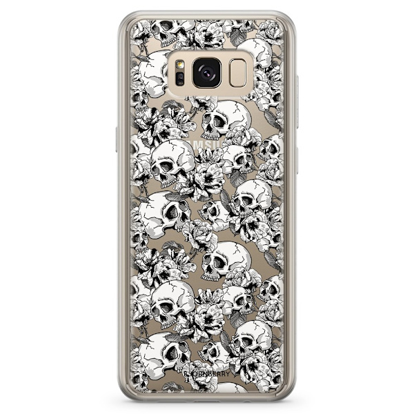 Bjornberry Skal Hybrid Samsung Galaxy S8+ - Dödskallar & Rosor